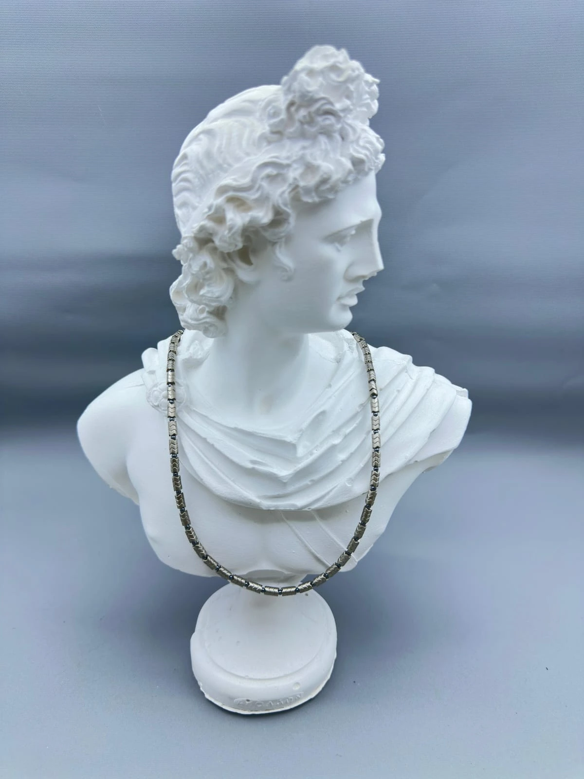 Silindir Hematite Doğaltaş Kolye